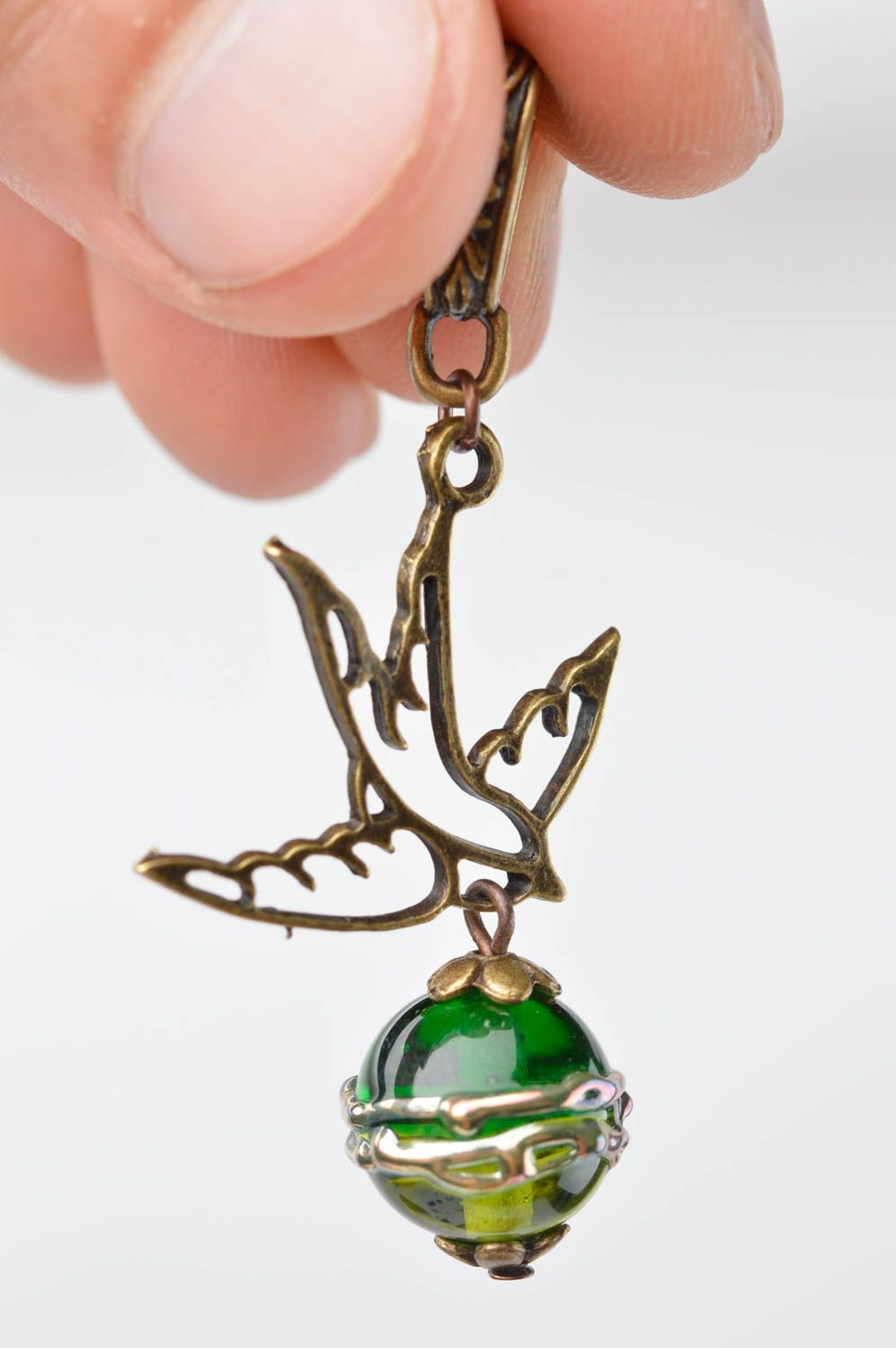 Handmade designer cute pendant unusual glass pendant elegant accessory gift photo 5