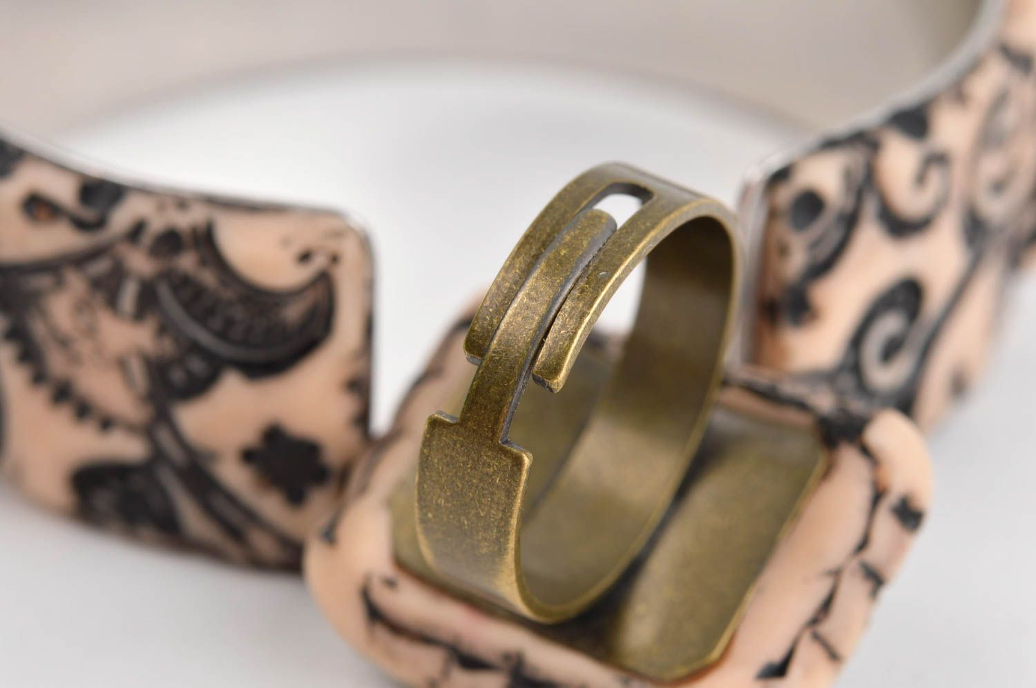 Damen Schmuck Set handmade Ring für Damen und Armband Schmuck aus Polymer Clay foto 4