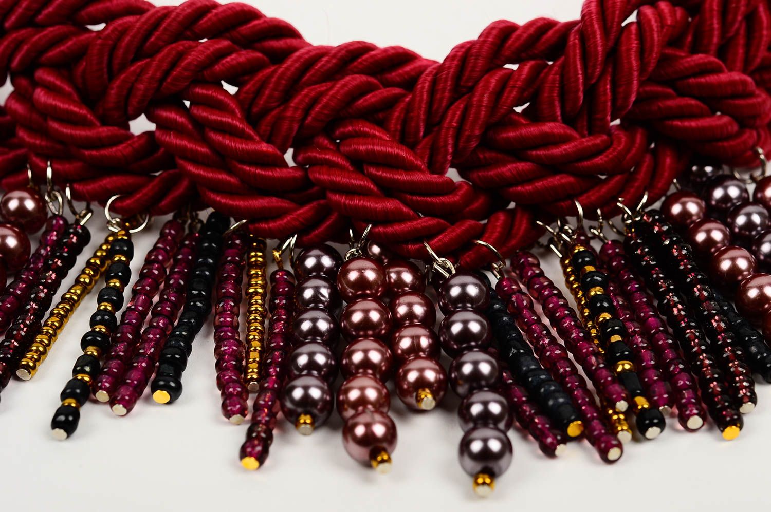 Stylish handmade textile necklace trendy jewelry design fashion trends photo 4