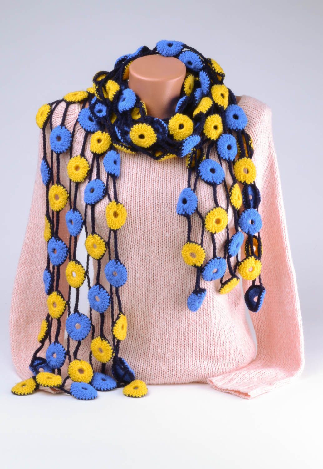 Hand crocheted scarf photo 1