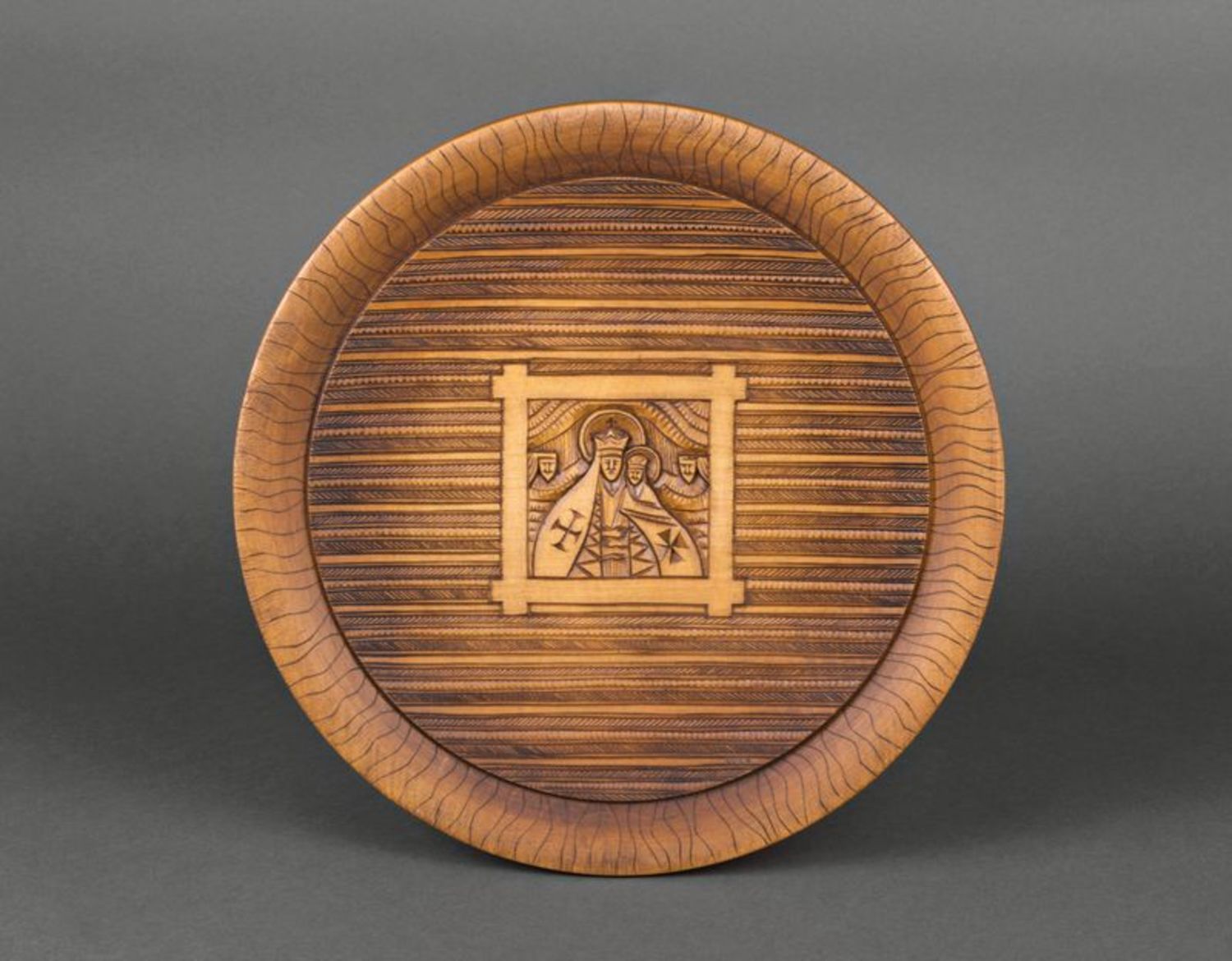 Wooden plate with icon photo 1