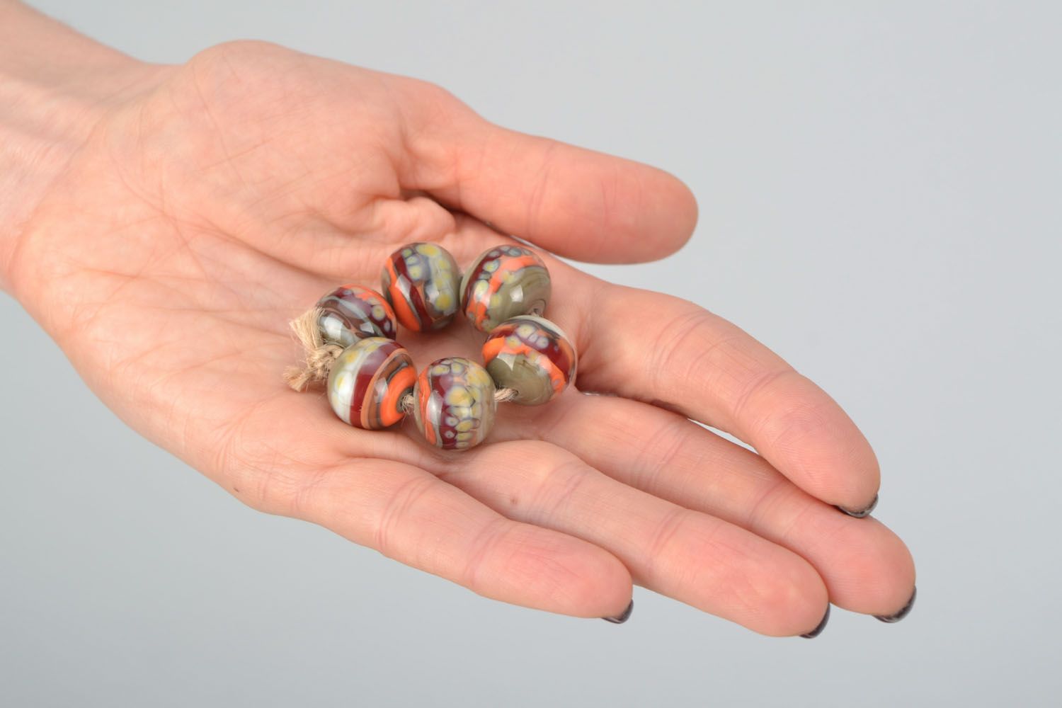 Fourniture verre chalumeau ensemble de perles faites main photo 3