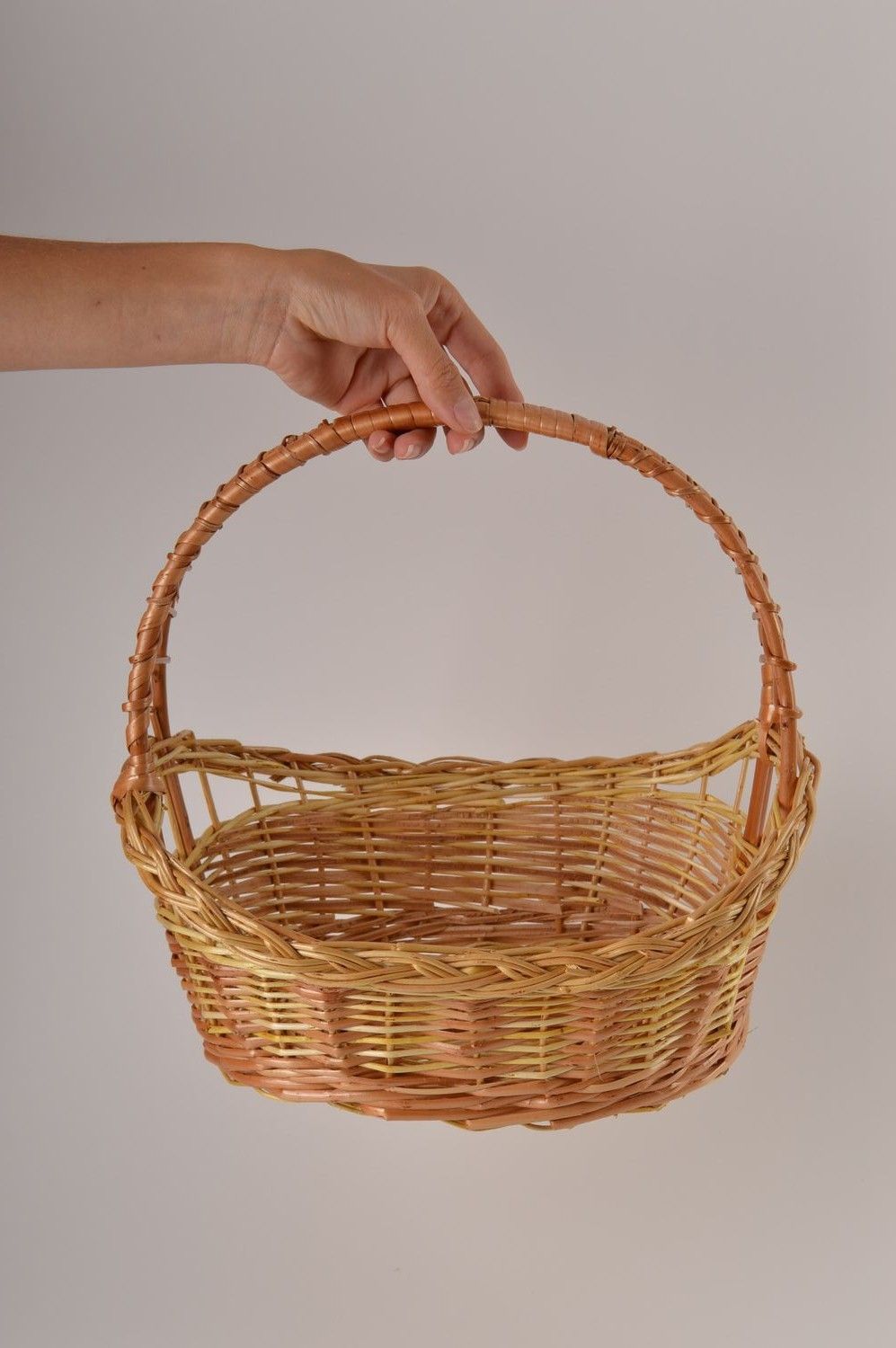 Handmade interior woven basket stylish basket for home cute present ideas photo 4
