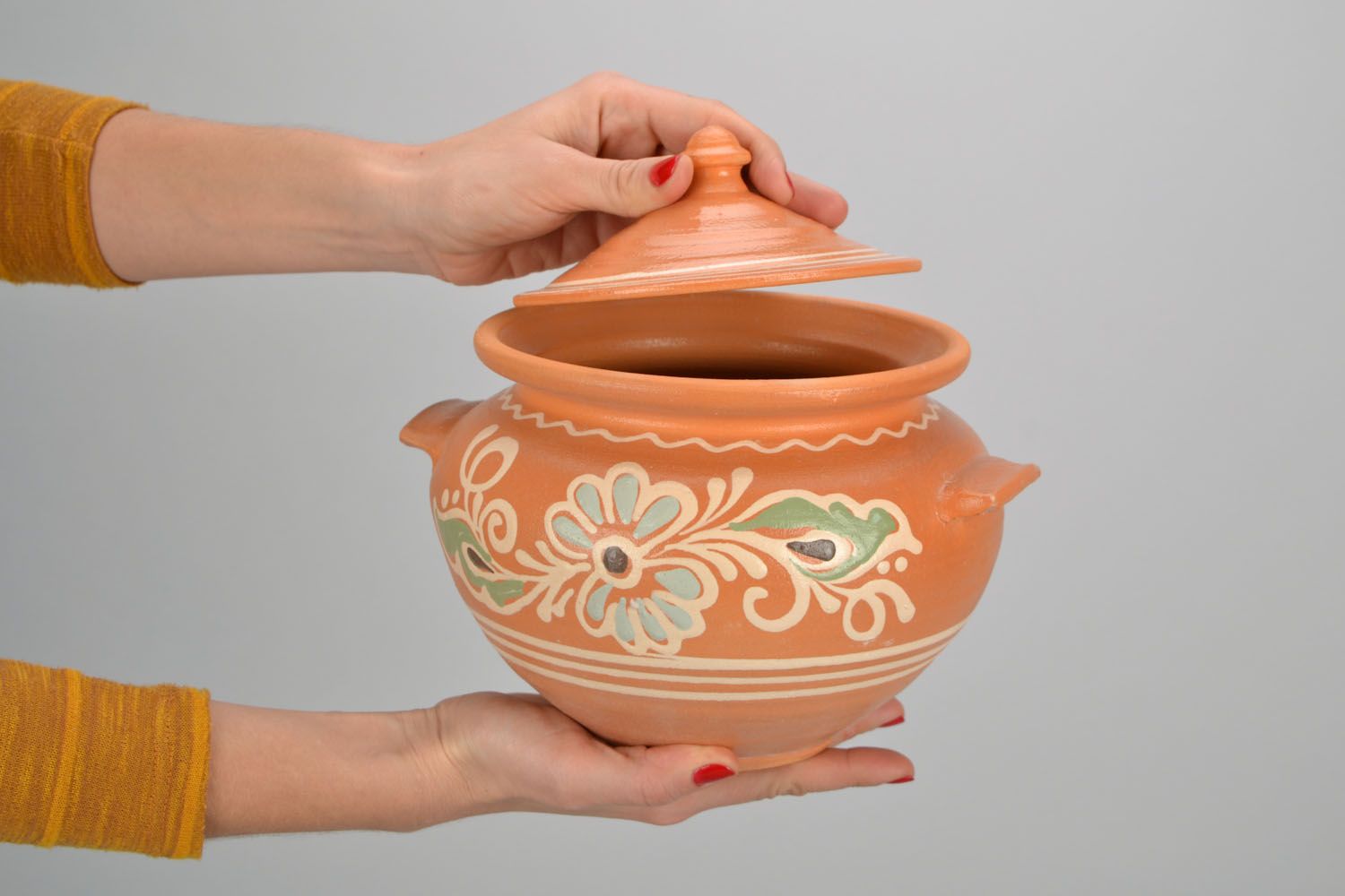 Tigela para sopa de cerâmica com tampa  foto 2
