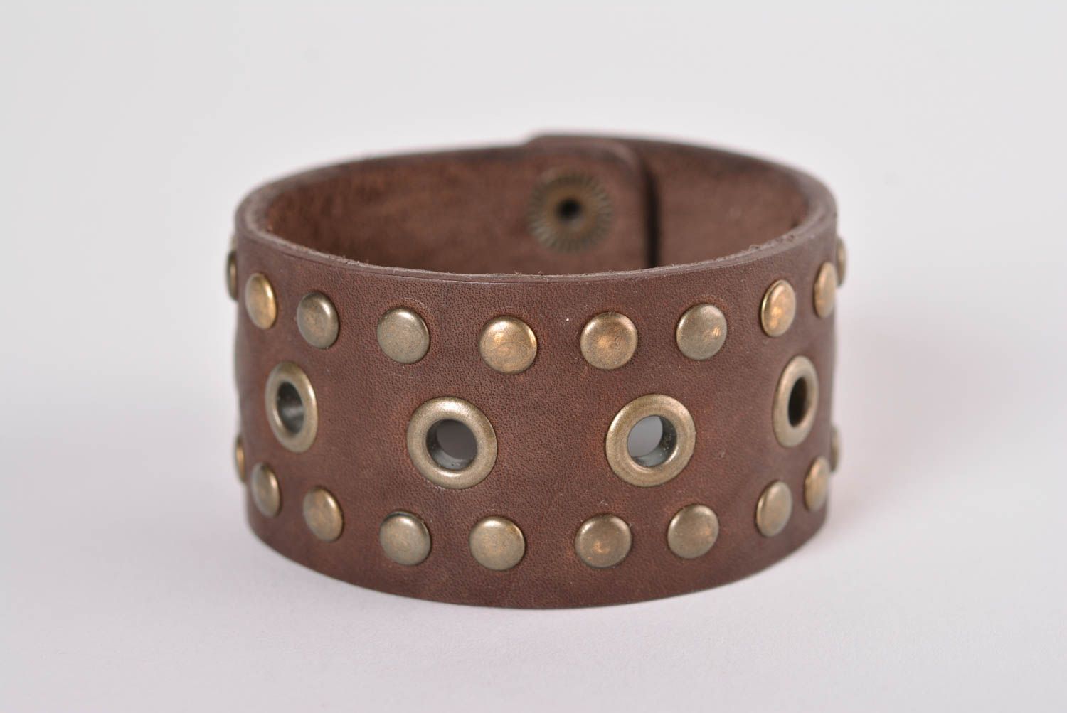 Handmade designer stylish bracelet leather wide bracelet unusual present photo 1