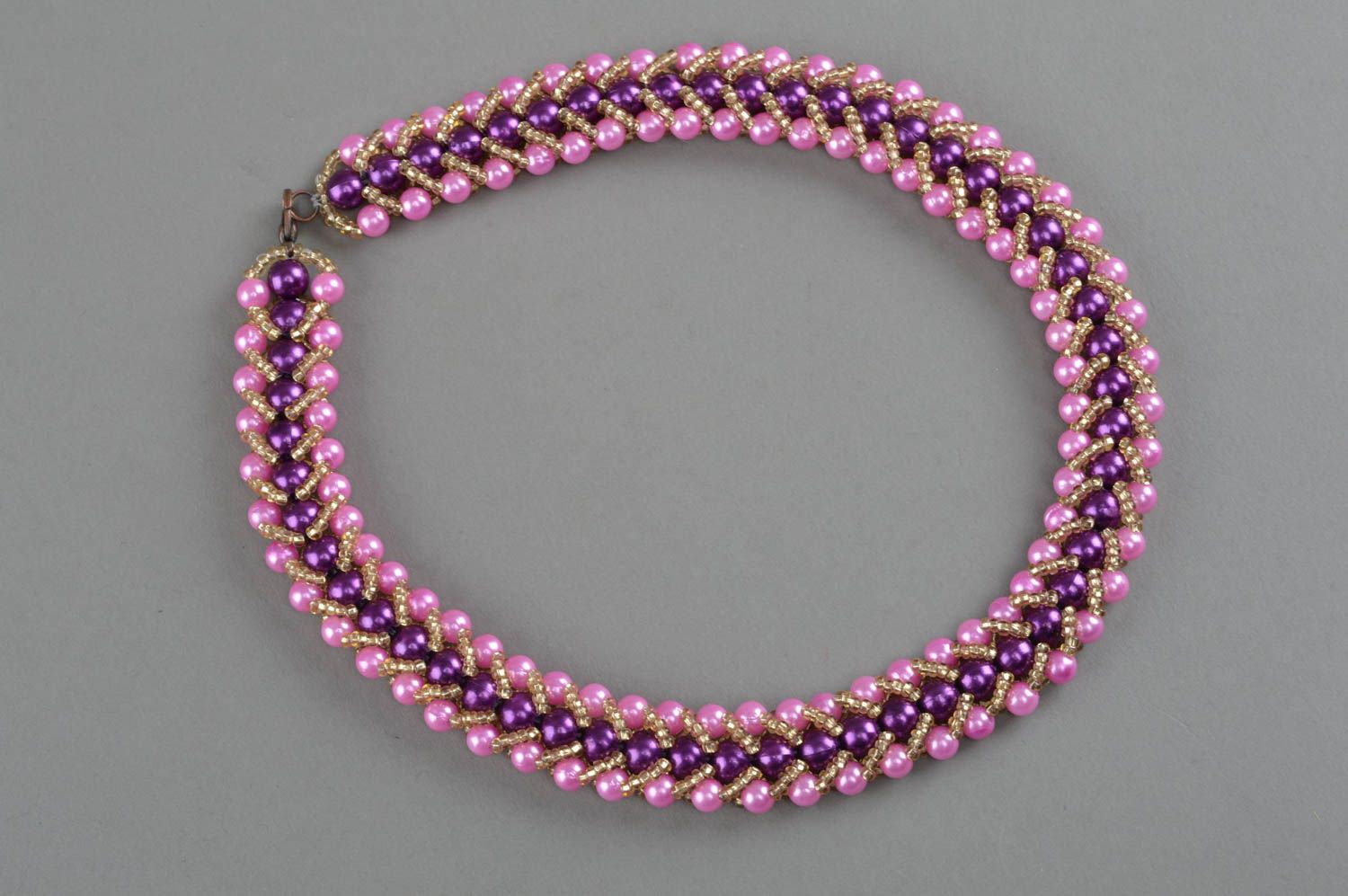 Beaded necklace handmade woven designer accessory stylish jewelry for girls photo 2