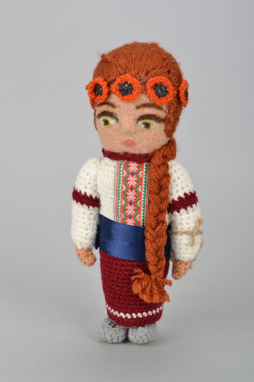 Felted handmade doll Ukrainian Girl photo 1