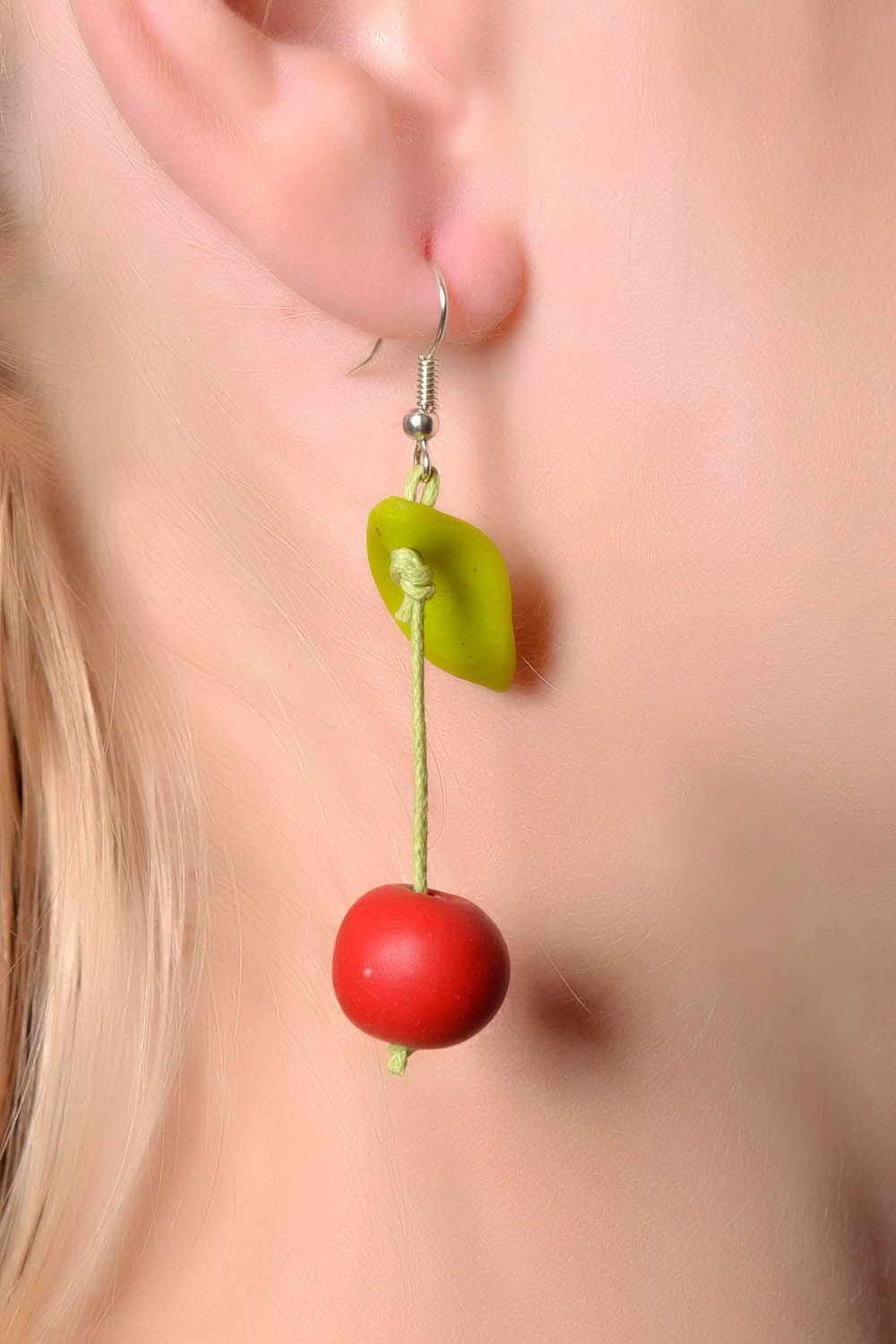 Long earrings Cherry photo 5