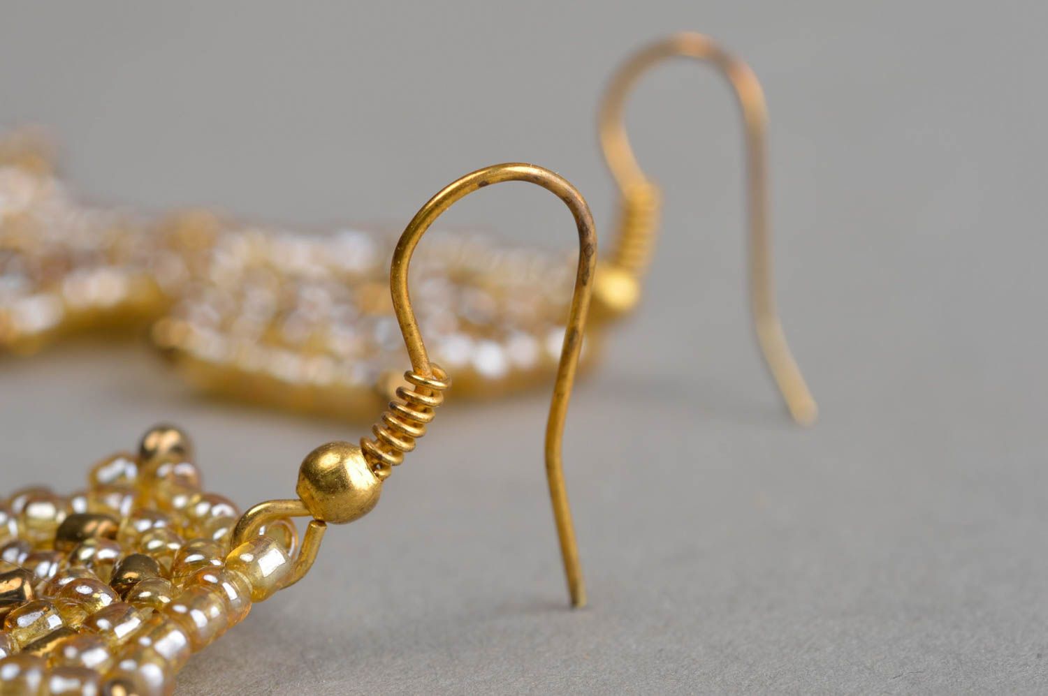 Handmade long beaded earrings designer earrings womens jewelry designs photo 4
