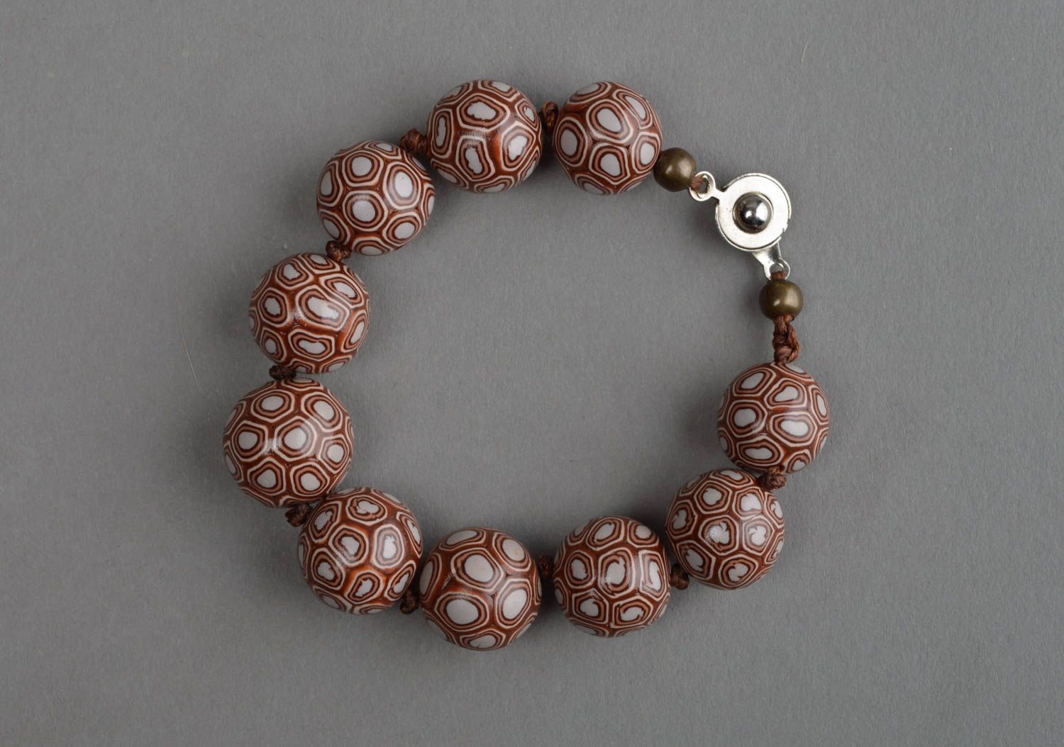 Brown eight beads bracelet for girls photo 2