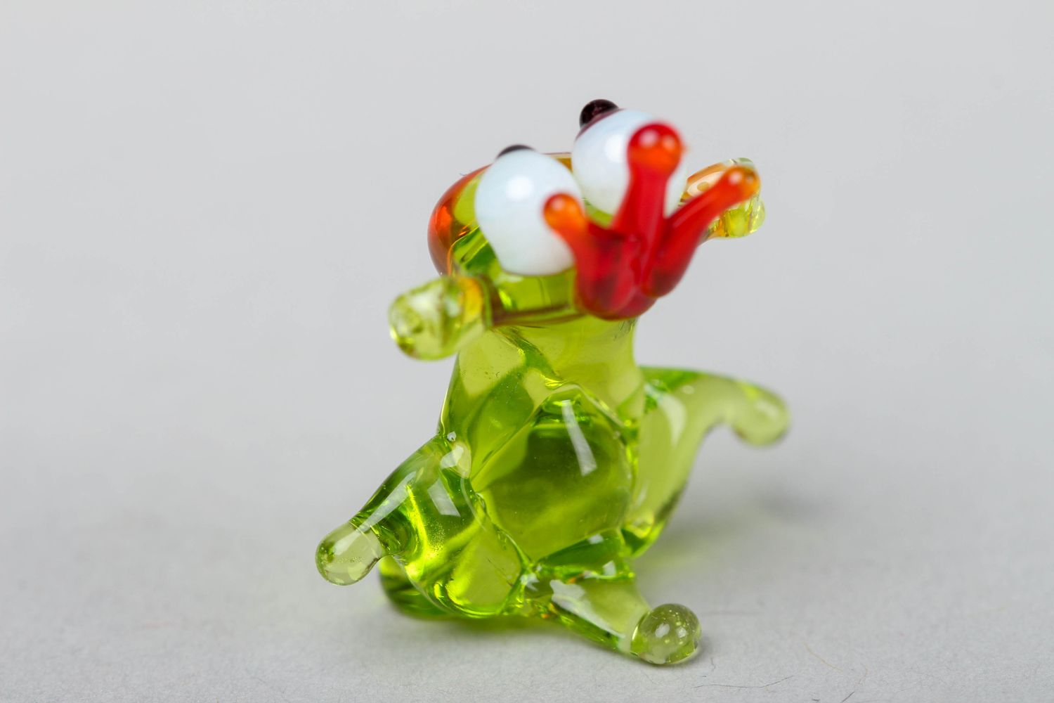 Lampwork glass statuette Princess Frog photo 2