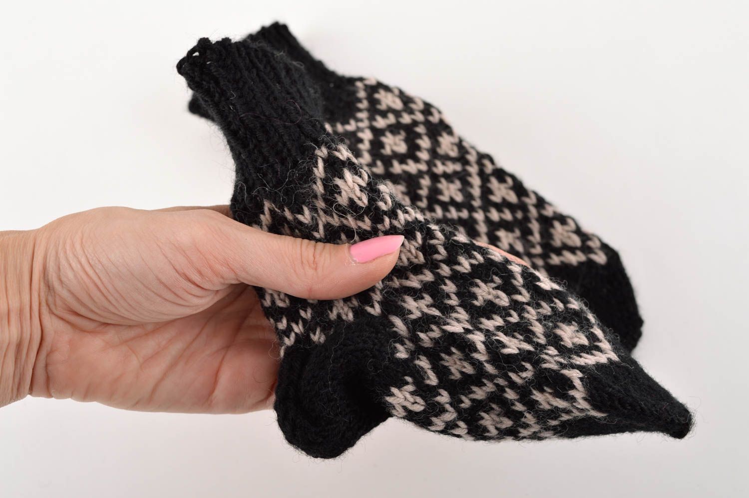 Wollsocken handgestrickt Winter Socken gestrickte Wollsocken dicke Kindersocken foto 5