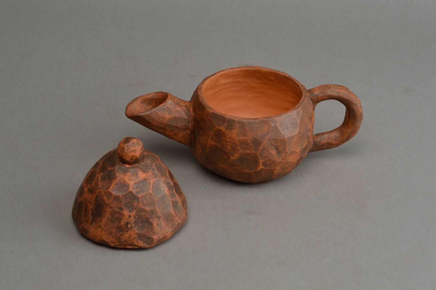 Tetera de cerámica artesanal utensilio de cocina vajilla moderna ecológica foto 3