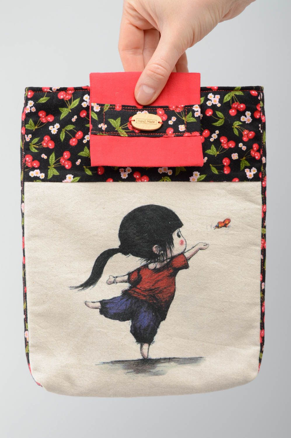 Handmade fabric bag Girl photo 1