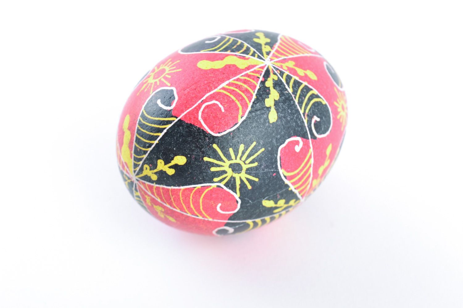 Oeuf de Pâques peint fait main pysanka aux couleurs acryliques décoration photo 5