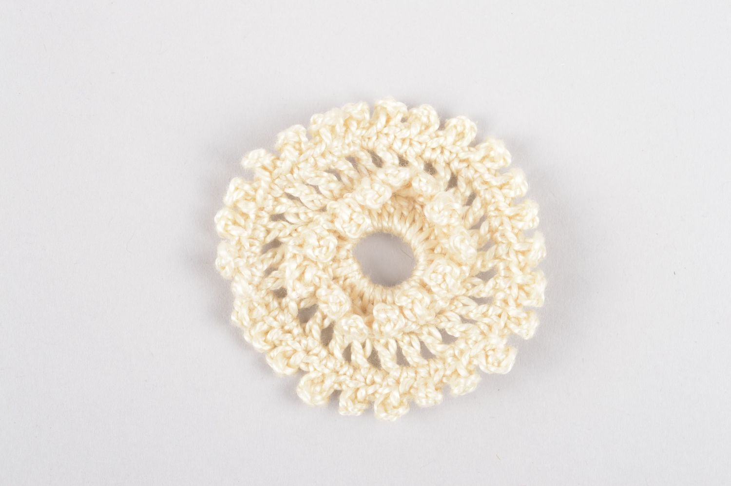 Unusual handmade crochet flower for brooch making jewelry findings crochet ideas photo 3
