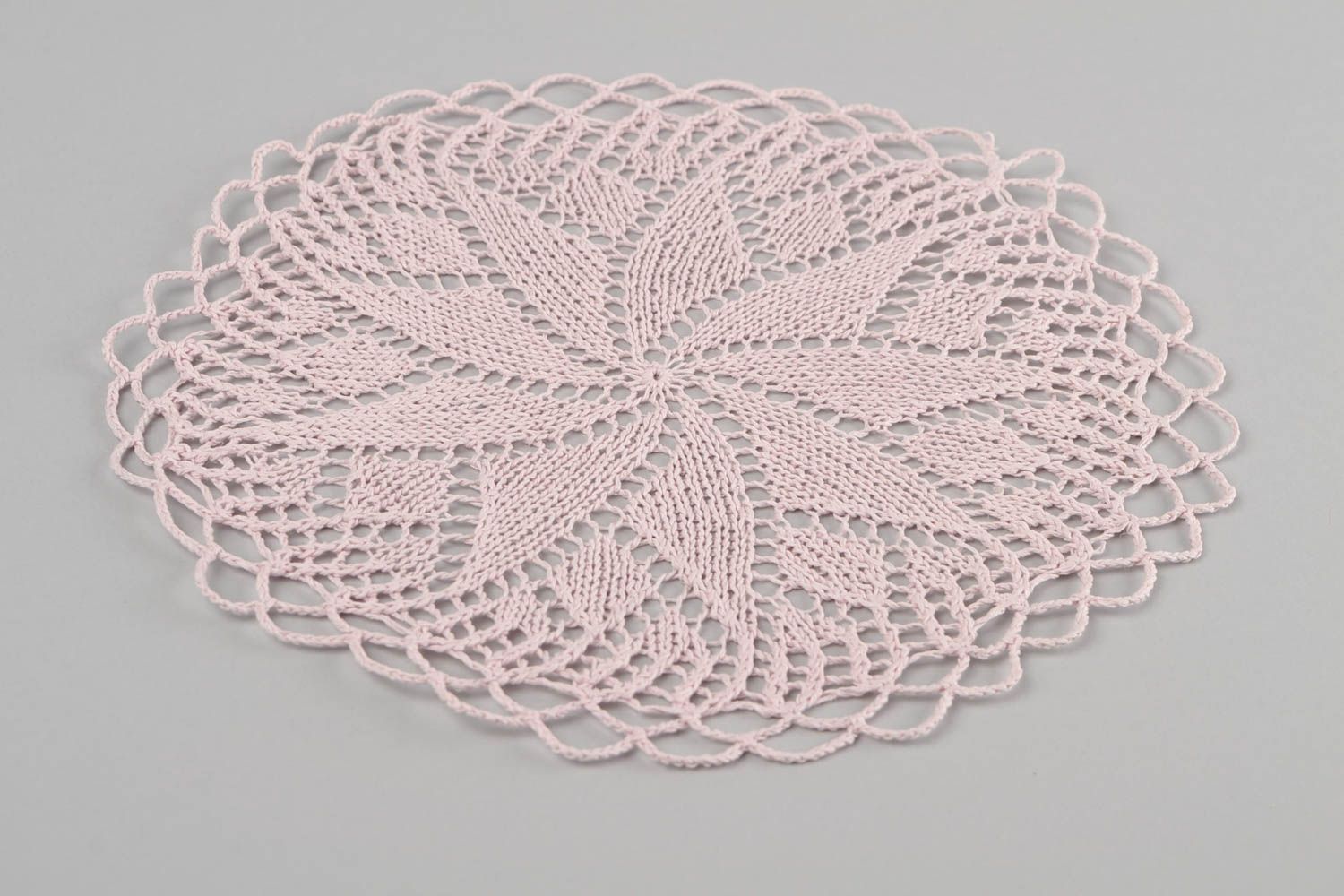 Handmade knitted napkin designer unique linen napkin stylish lace tablecloth photo 5