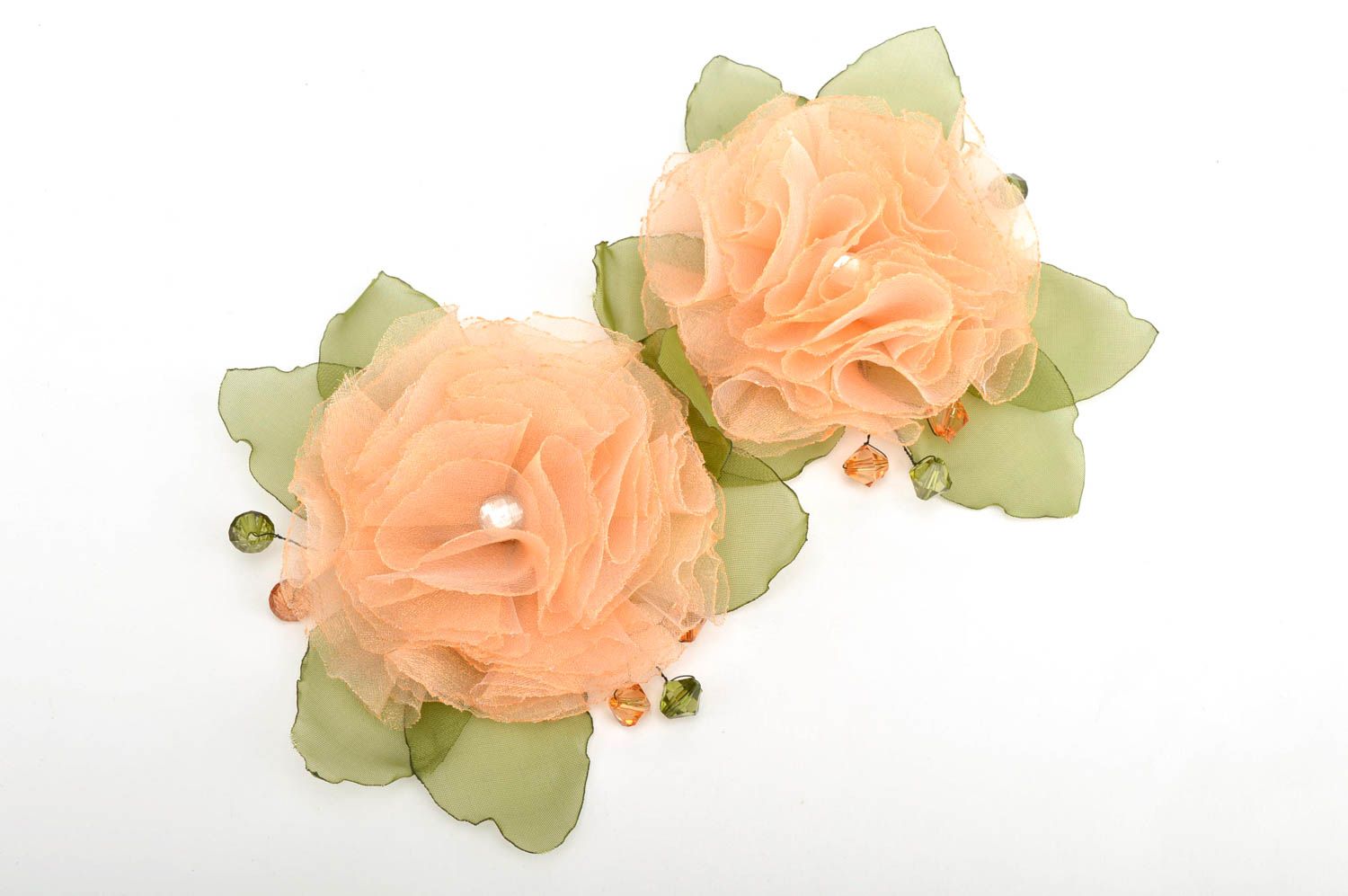Handmade Schmuck Haargummis mit Blumen 2 Stück Mädchen Haarschmuck stilvoll foto 4