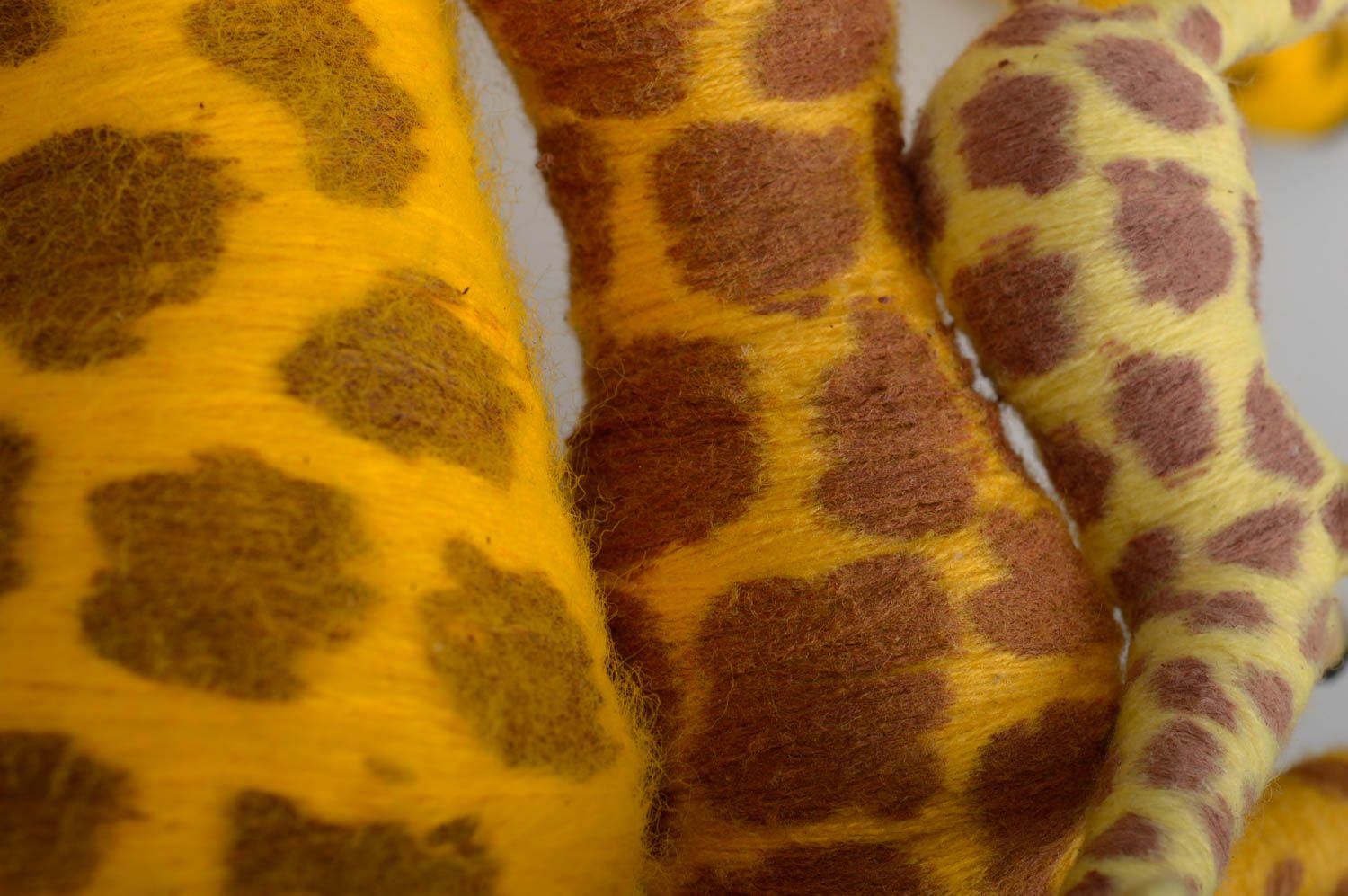 Peluches faites main girafes Jouets originaux 3 pièces Cadeau pour enfant photo 4
