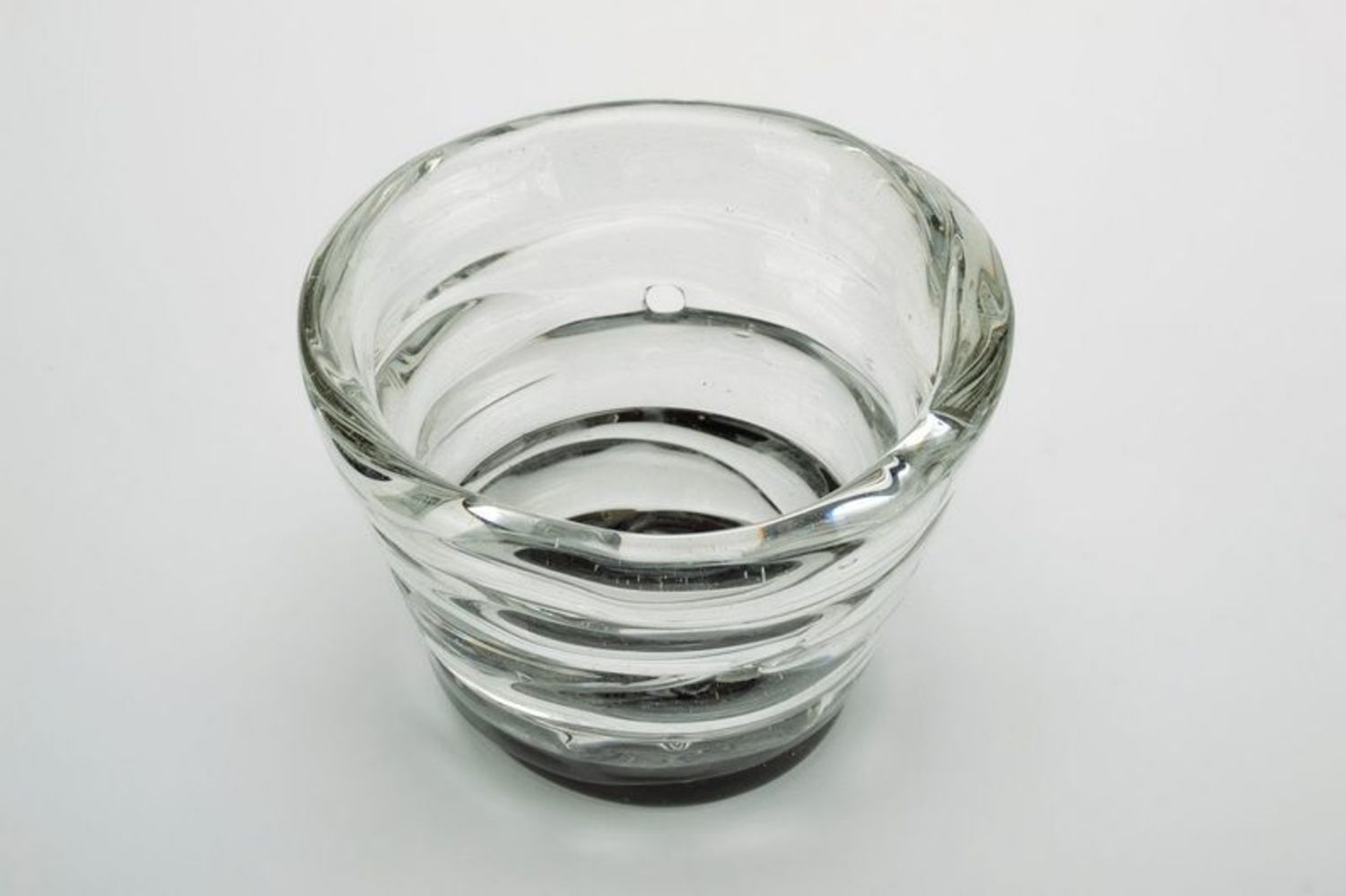 5 inches tall 6 inches wide clear glass bowl vase for home décor 3,5 lb photo 1