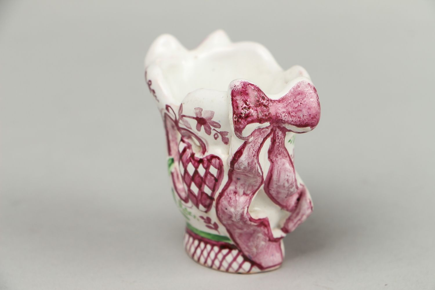 Petit vase en céramique décoratif fait main photo 3