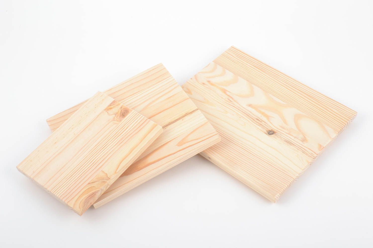 Piezas en blanco para creatividad de pino artesanales para panel 3 piezas foto 4