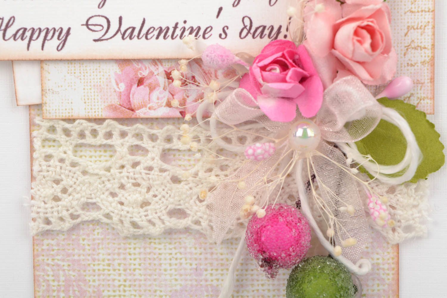 Carte de vœux artisanale pour Saint Valentin photo 3