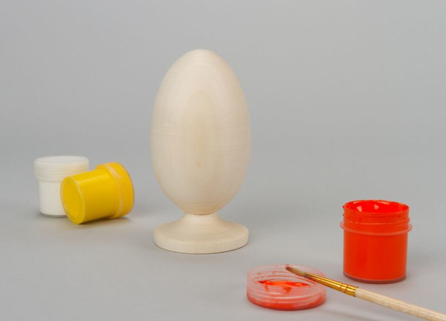 Semilavorato di legno fatto a mano statuetta uovo di pasqua uovo da decorare
 foto 1