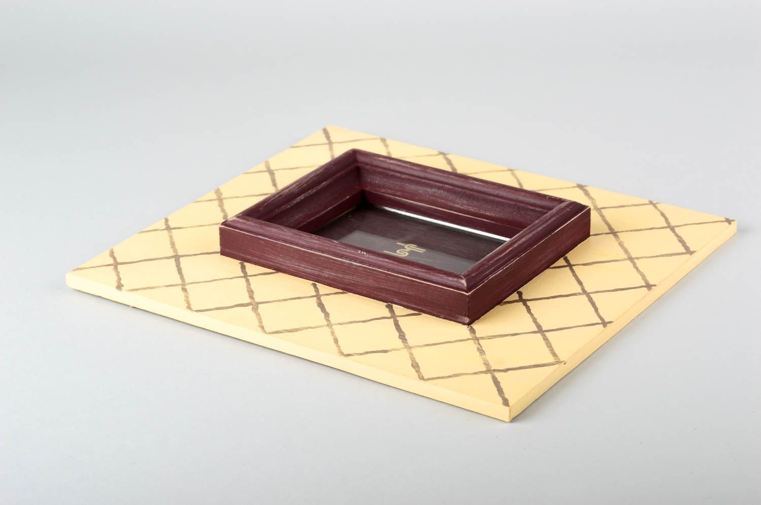 Фоторамка ручной работы рамка для фото авторская деревянная фоторамка для дома фото 3