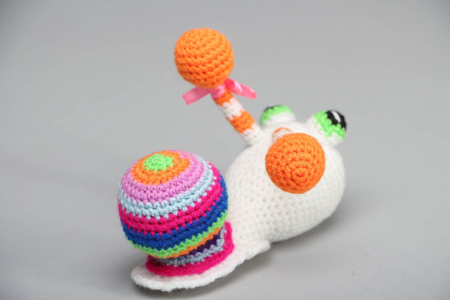 Handmade soft crochet snail  photo 3
