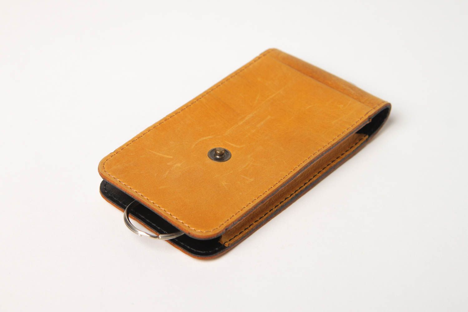 Unusual handmade leather key purse stylish key holder leather goods gift ideas photo 4