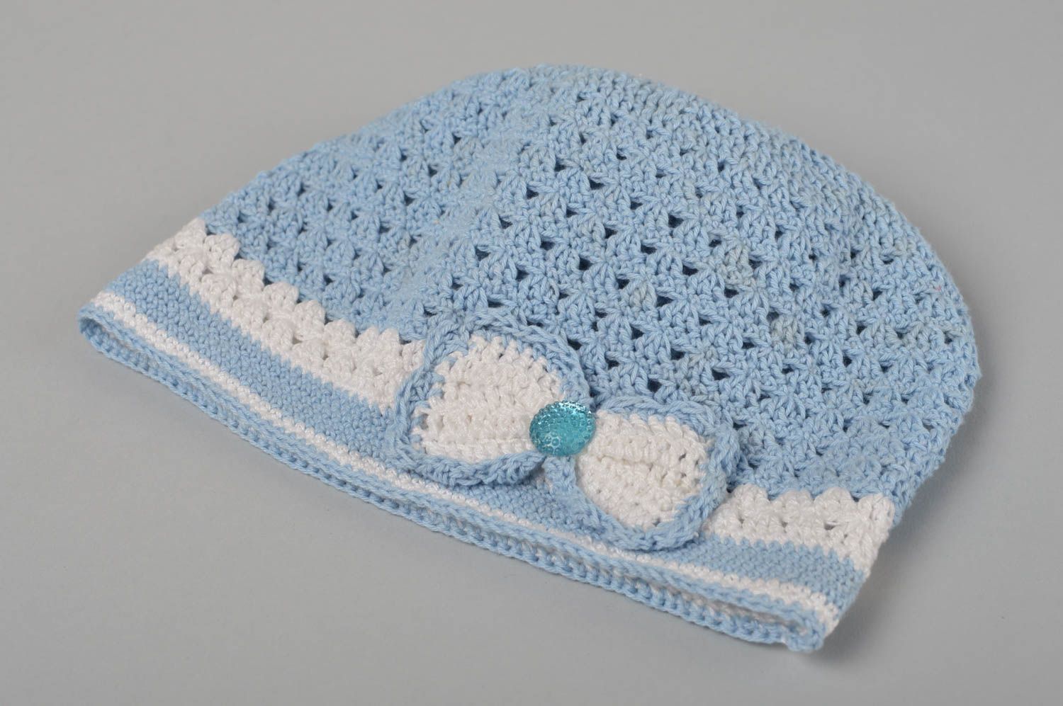 Handmade hat baby hat crocheted hat warm hat spring hat designer hat for girls photo 2