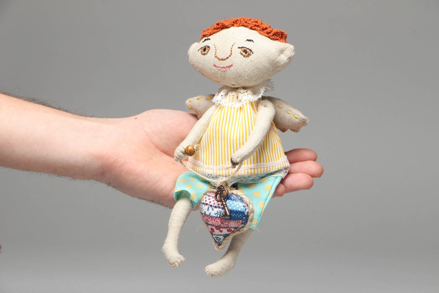 Авторская кукла ангел из ткани  фото 4