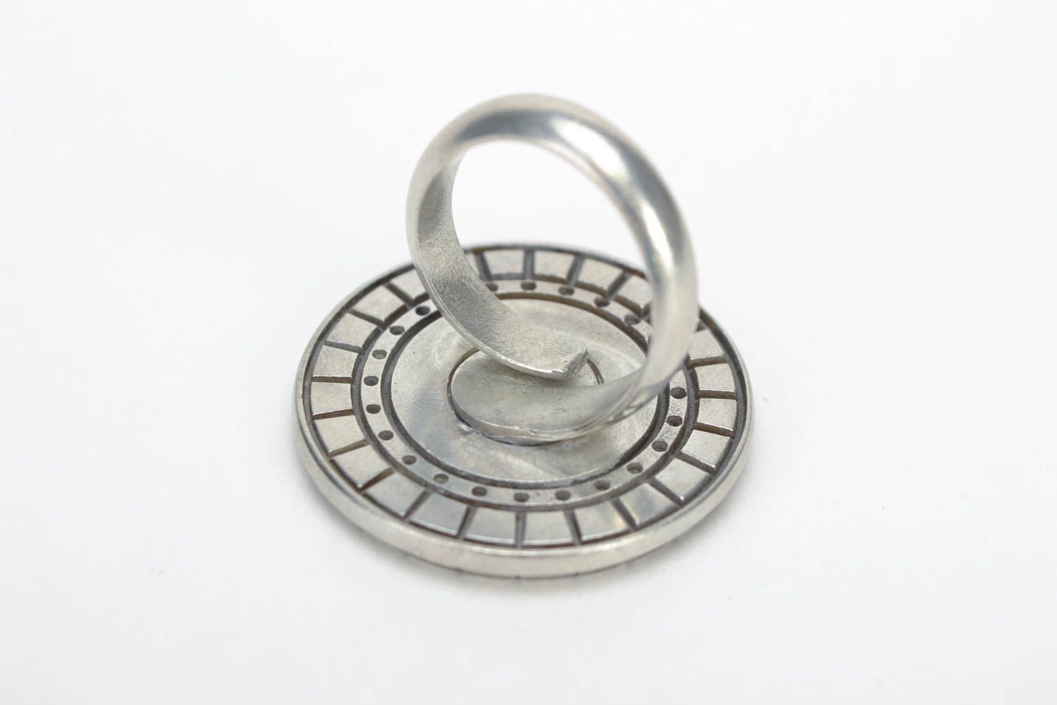 Handmade DIY metal blank for round top ring making jewelry craft supplies photo 3