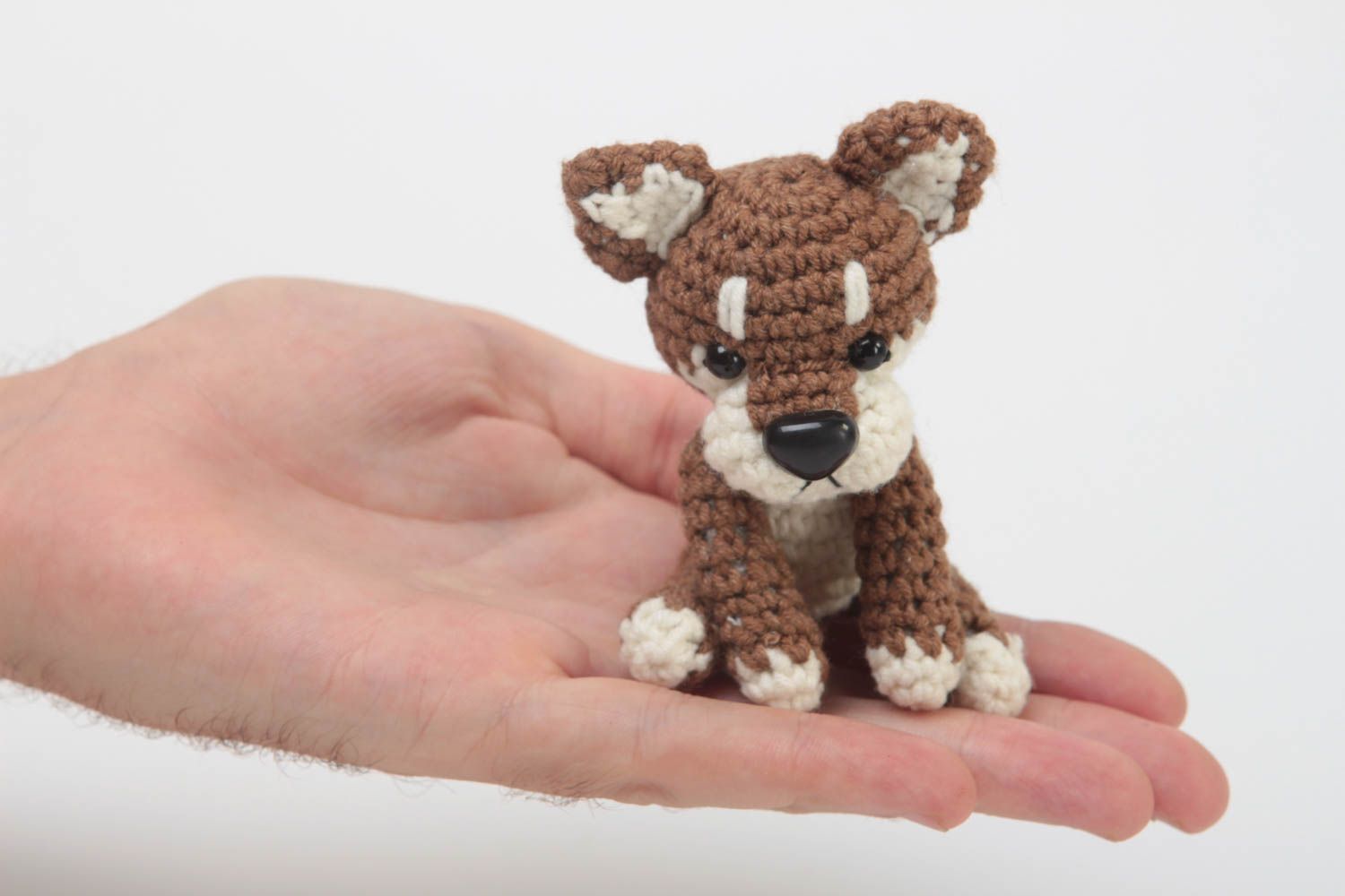 Häkel Kuscheltier handmade Hund Kuscheltier Geschenke für Kleinkinder Hündchen foto 5