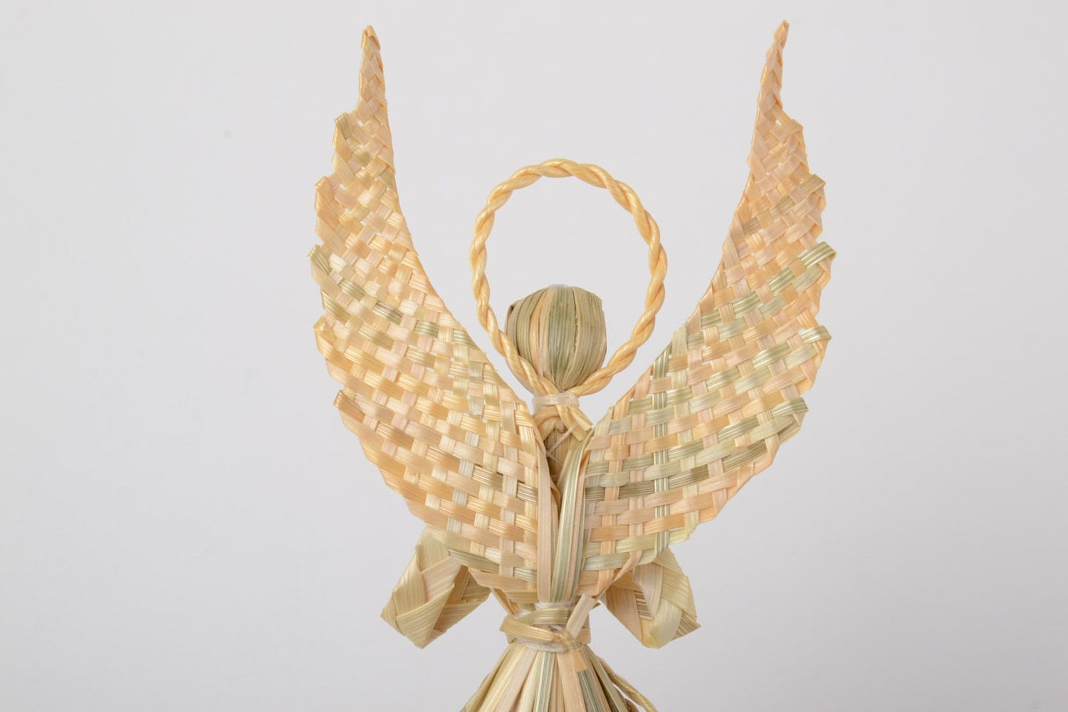 Geflochtener origineller Stroh Interieur Anhänger Engel handmade Amulett für Haus Dekor  foto 3