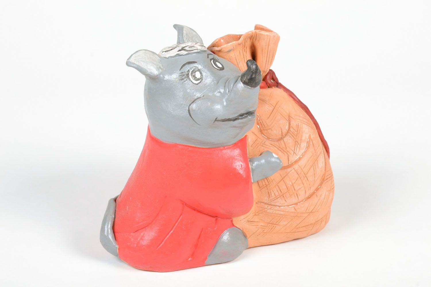 Ceramic money box in the shape of a mouse photo 2