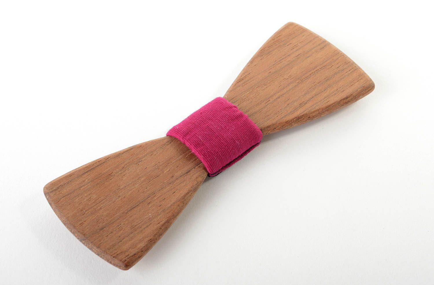 Corbata de lazo hecha a mano de madera accesorio de moda regalo original foto 2