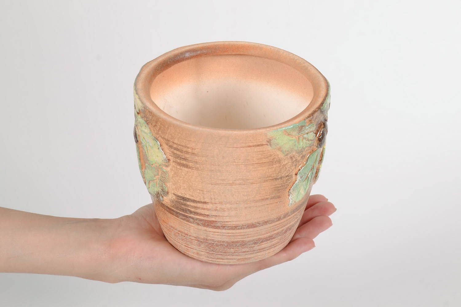 Pot de fleurs en céramique fait main photo 4