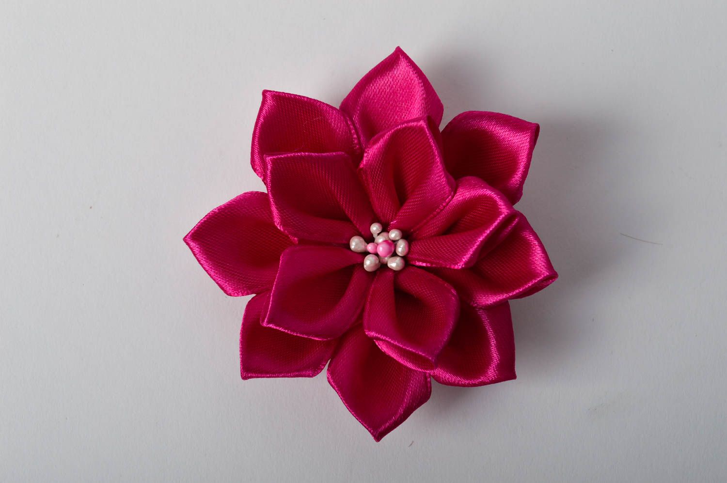 Handgemachte Haarspange Blume rosa Schmuck für die Haare originelles Geschenk foto 4