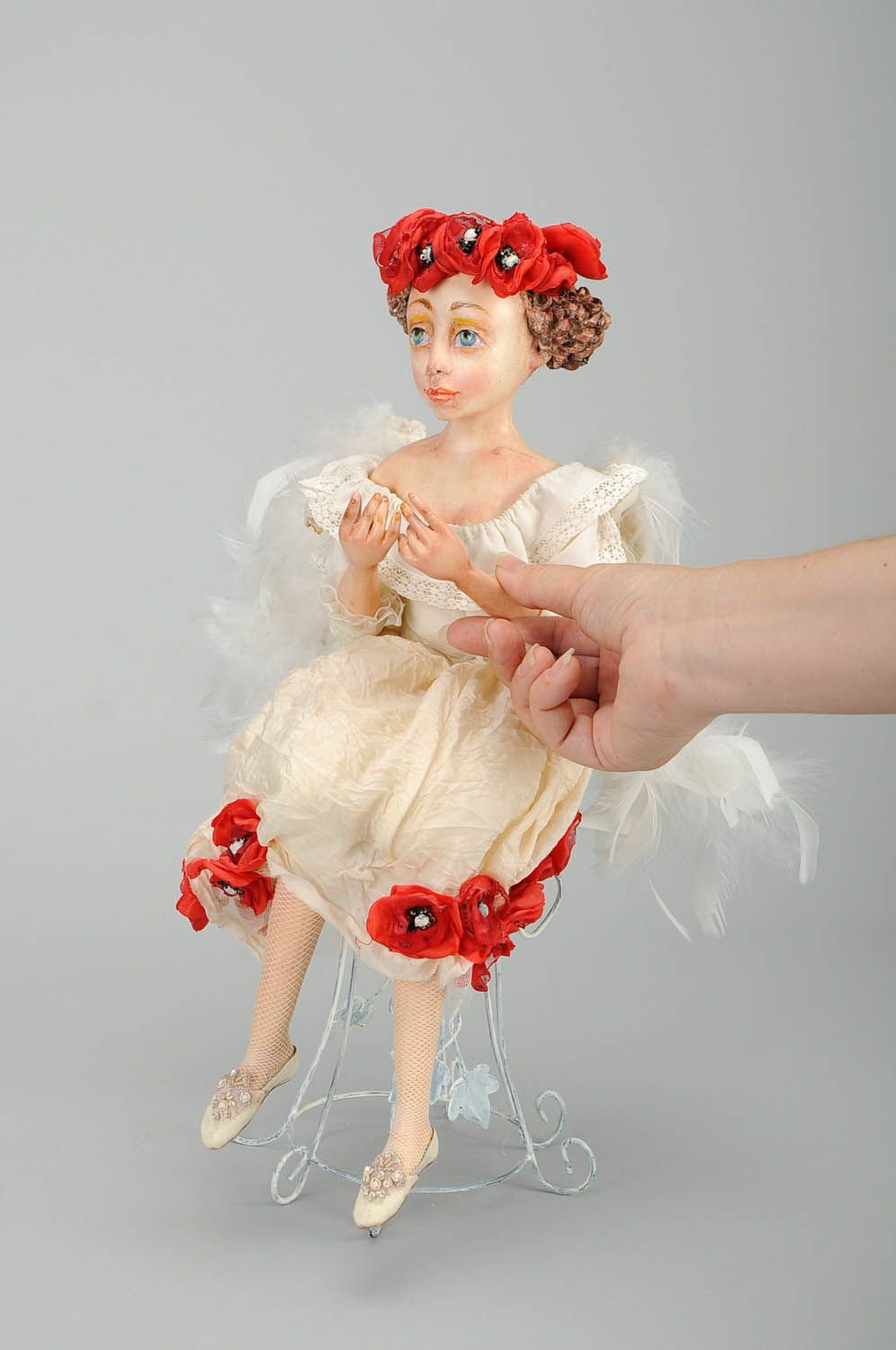 Designer's Doll Angel in Poppies photo 2