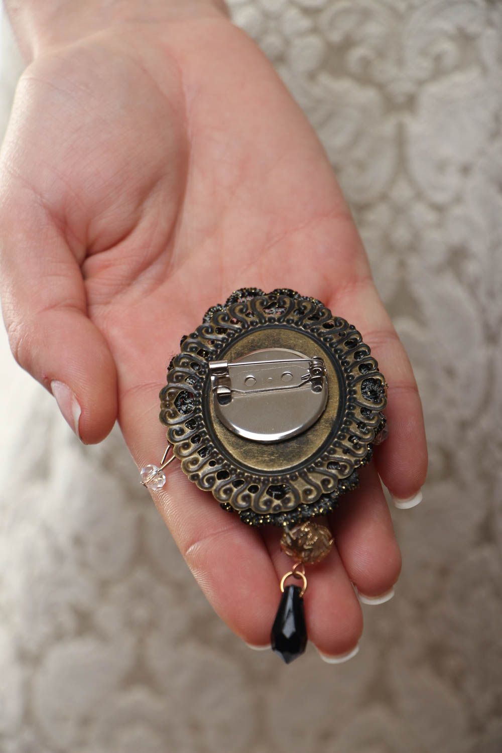 Unusual handmade brooch photo 4