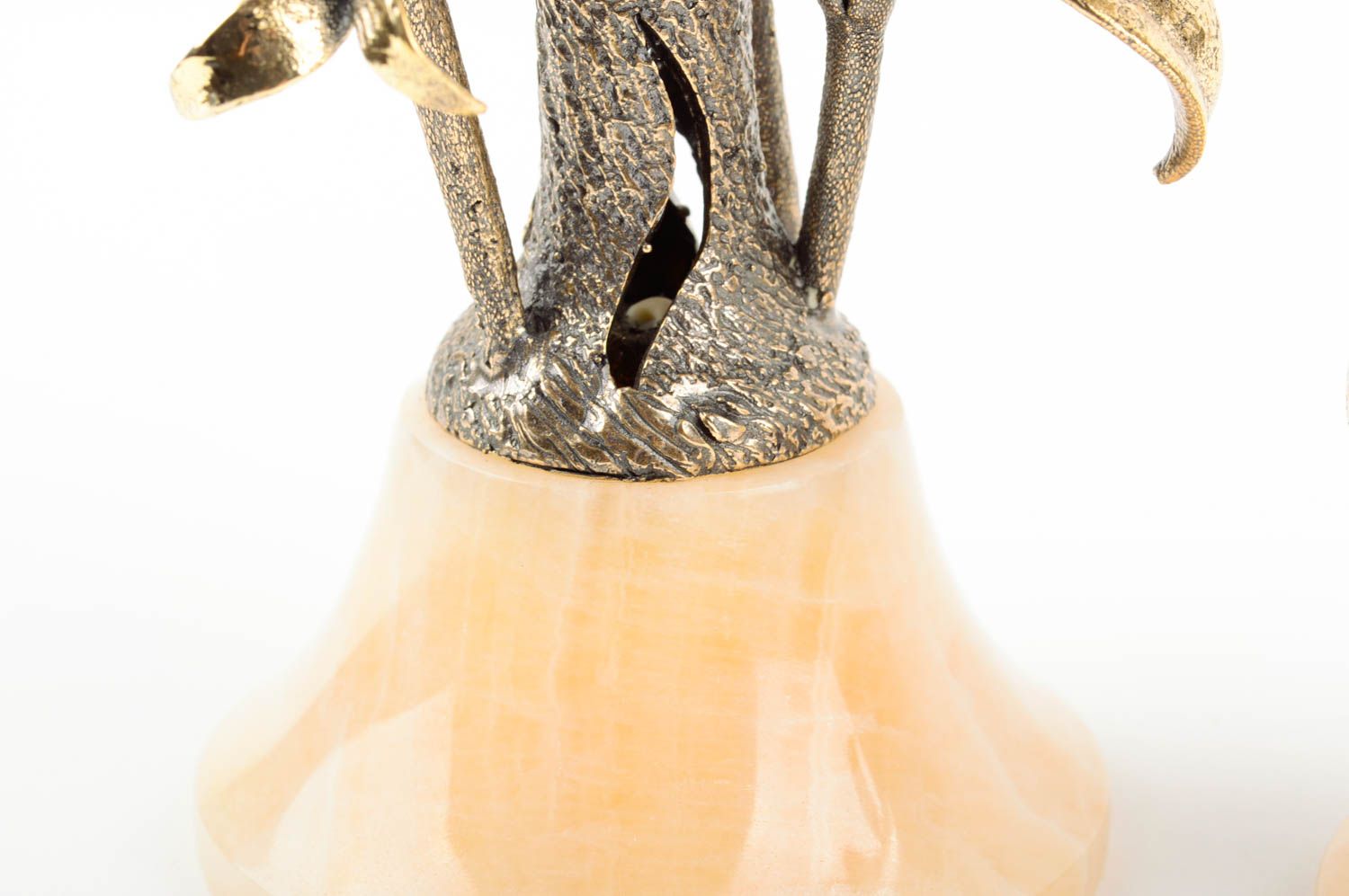 Originelle Kerzenhalter aus Messing 2 Stück Baum schön künstlerische Handarbeit foto 5