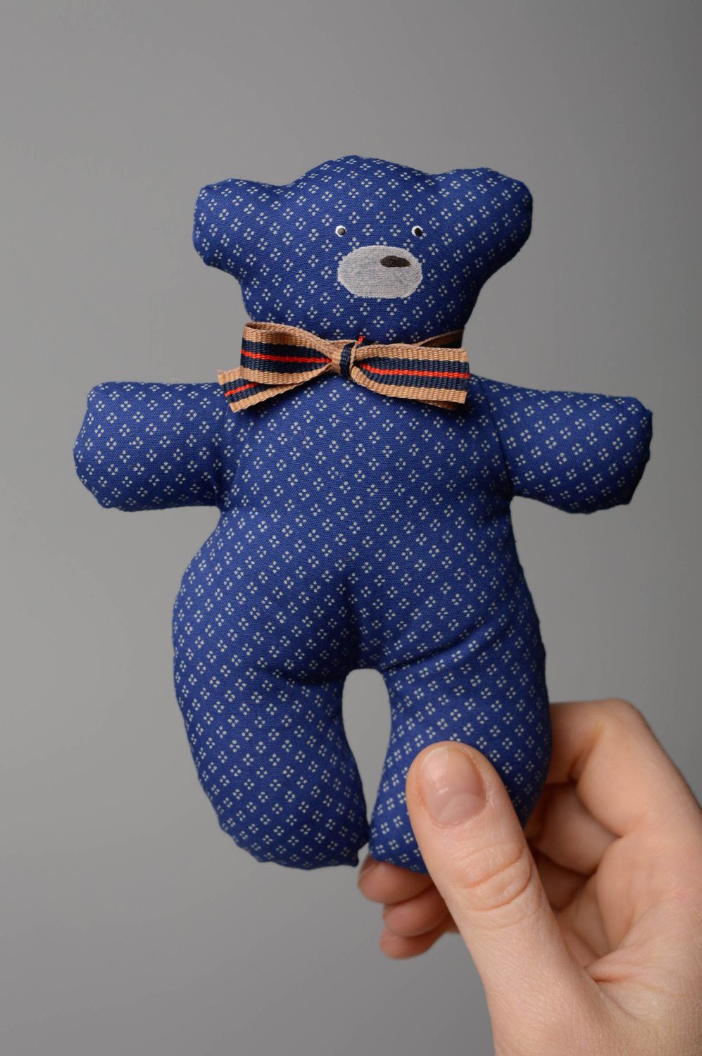 Handmade soft fabric toy Bear photo 4
