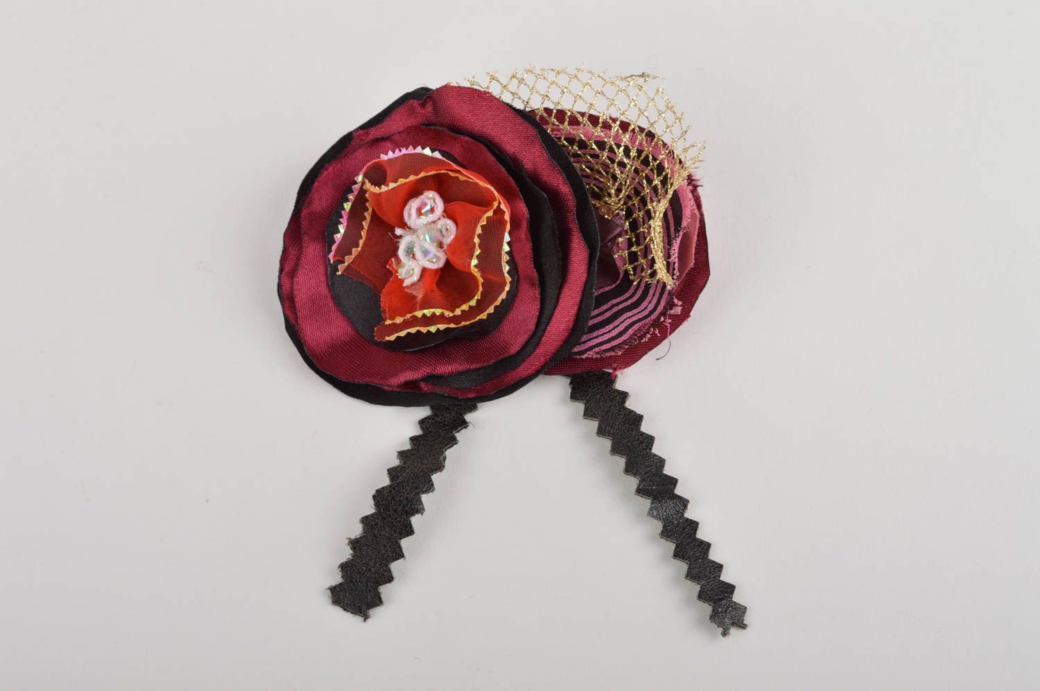 Broche florale faite main Accessoire femme design original Cadeau pour femme photo 2