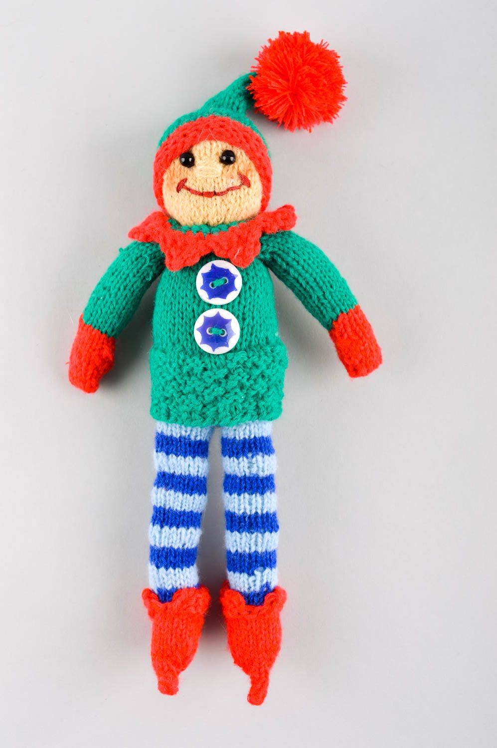 Handmade unusual soft toy designer textile toy beautiful knitted souvenir photo 2