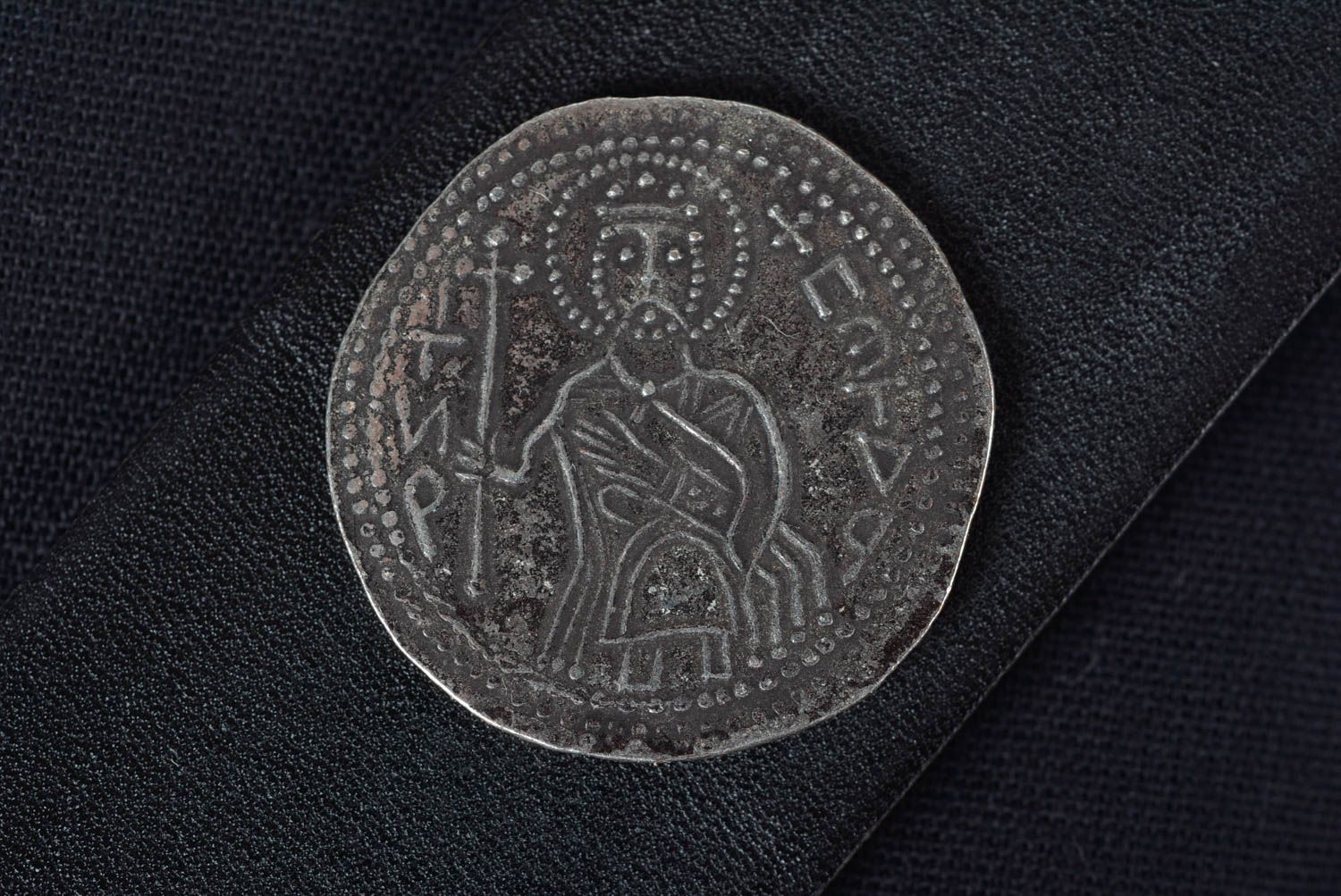 Копия монеты handmade редкая монета посеребренная старая монета Святополка фото 3