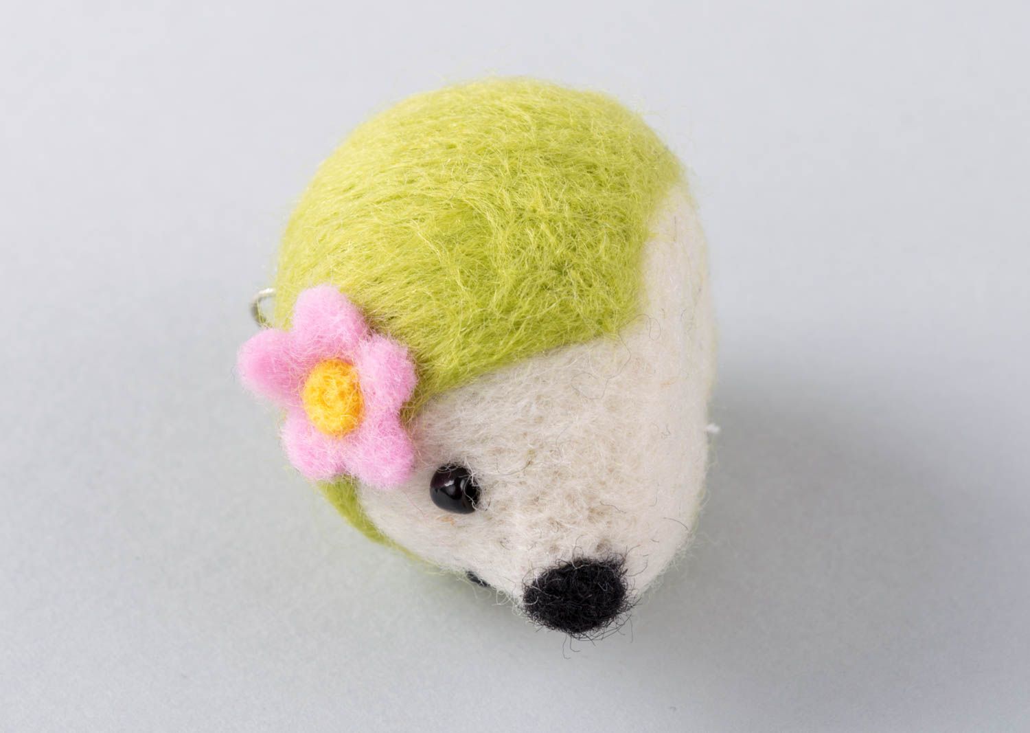 Little handmade hedgehog figurine made of wool designer toy present for children photo 4