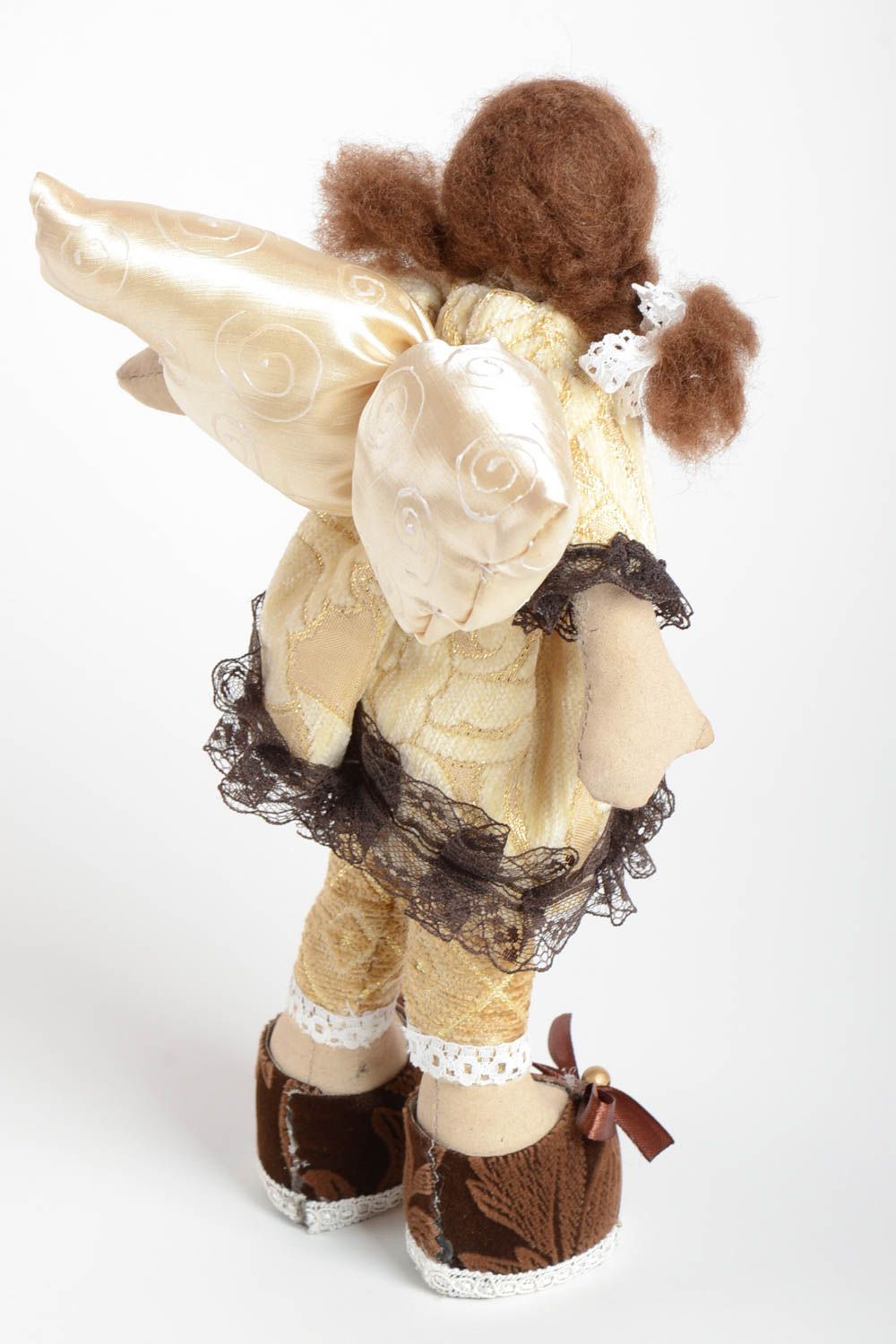 Handmade doll fabric toy unusual gift present for girl designer doll decor ideas photo 4