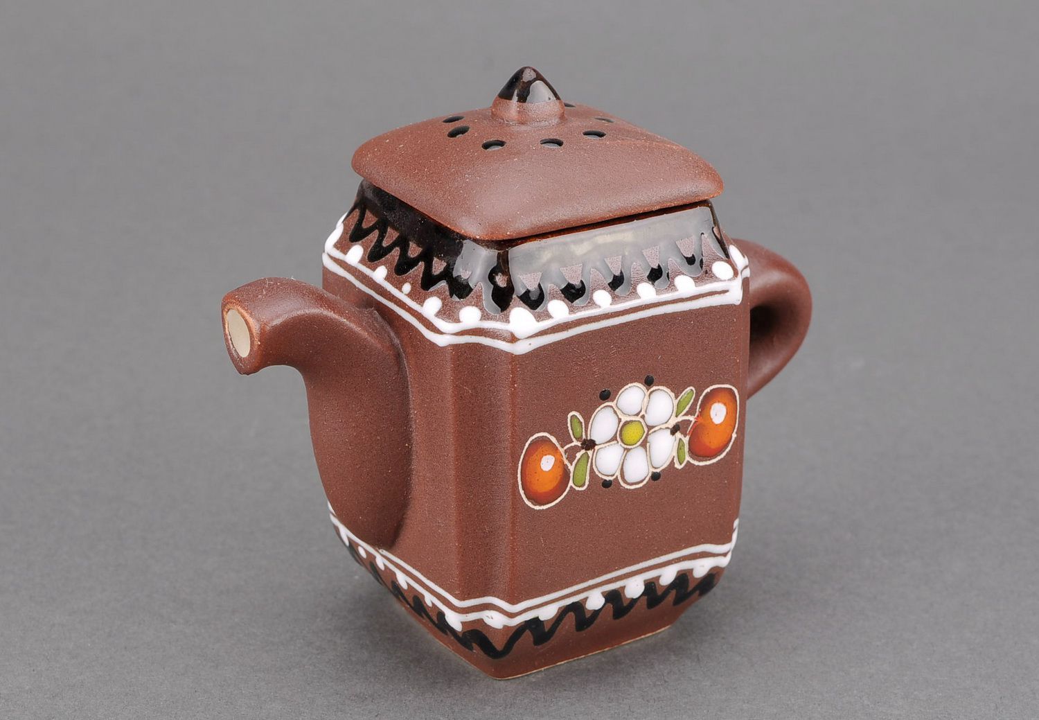 Ceramic painted teapot photo 2